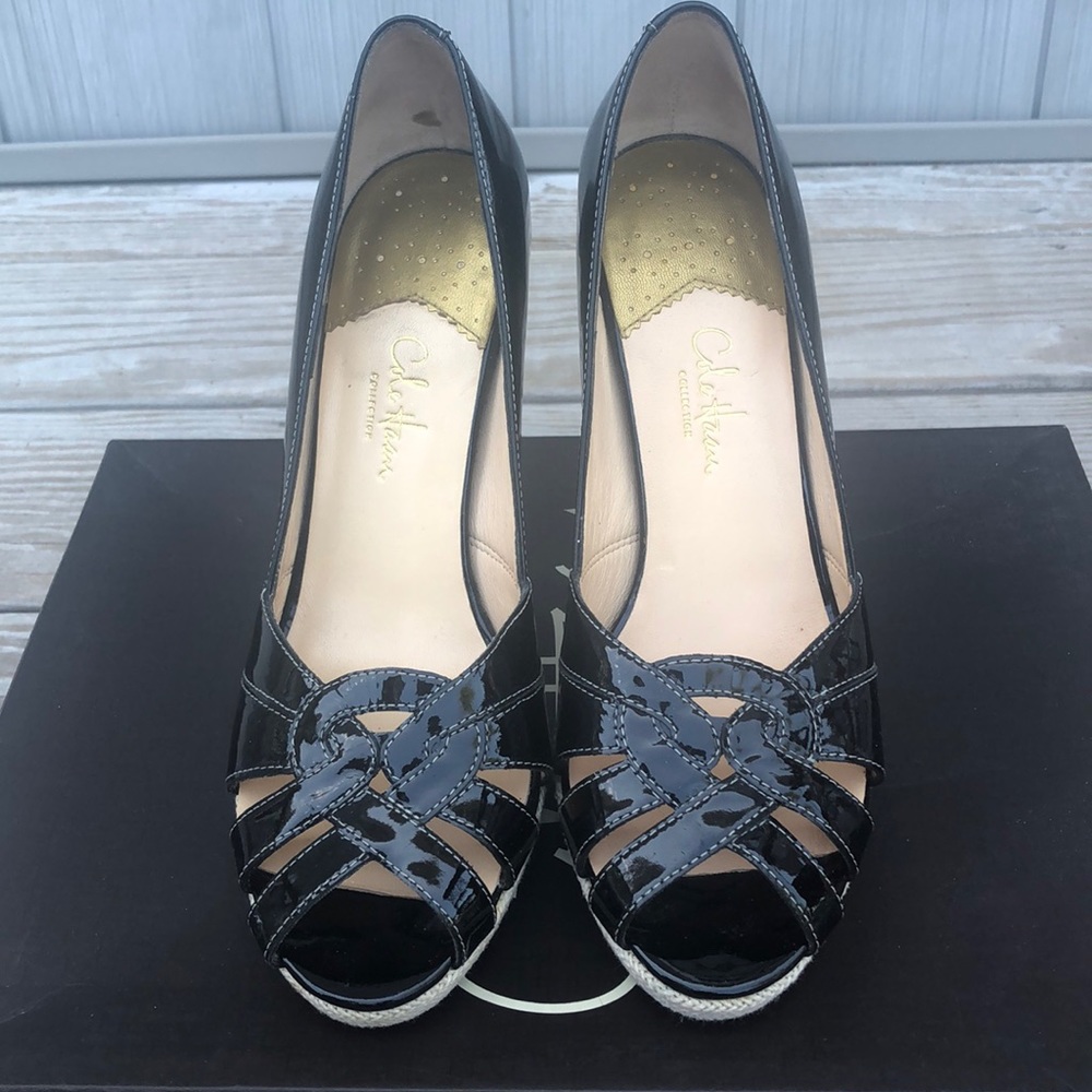 Cole Haan Charlize Air Pump, Black Patent Size 8